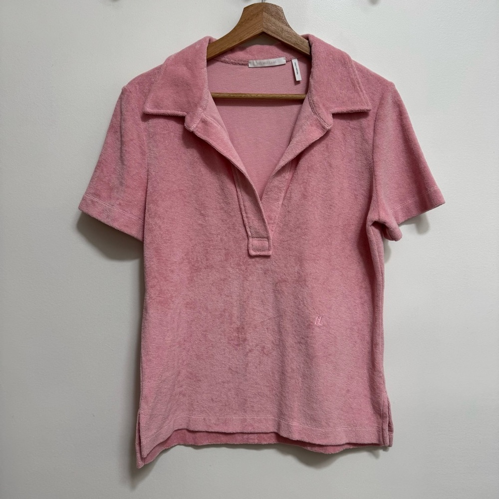 Helmet Lang Towel Terry Polo Shirt - Picture 2 of 12